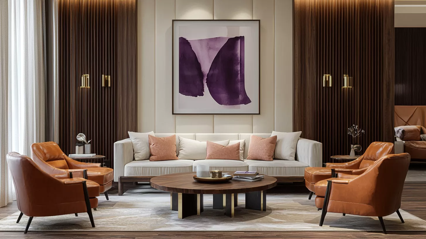 The magnificence of bold colors | Deep purple and warm earthy harmony